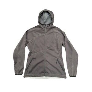 Mammut Lemah Hoodie Women's Medium Gray Full Zip Jacket Hiking Softshell